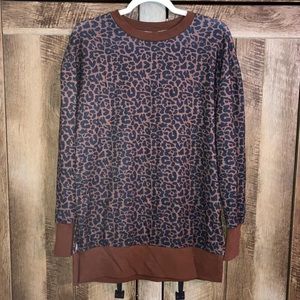 Lucky and Blessed Life Leopard Print Sweater